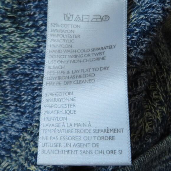 Ecote Boho Wide Leg Crop Knit Pants Aztec Blue Sz XS - Picture 9 of 10